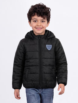 Allen Solly - Boys Black Textured Jacket