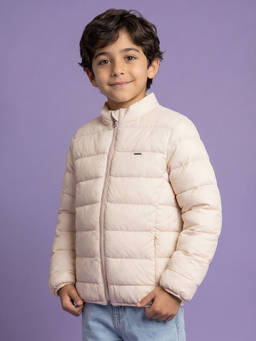 Allen Solly - Boys Beige Solid Jacket