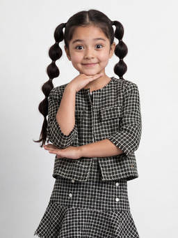 Allen Solly - Girls Black Check Jacket