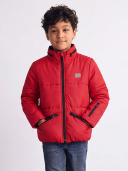 Allen Solly - Boys Red Solid Jacket