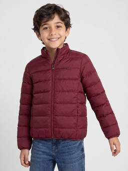 Allen Solly - Boys Maroon Solid Jacket