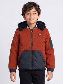 Allen Solly - Boys Red Patterned Jacket