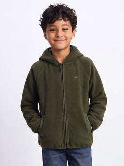 Allen Solly - Boys Olive Solid Jacket
