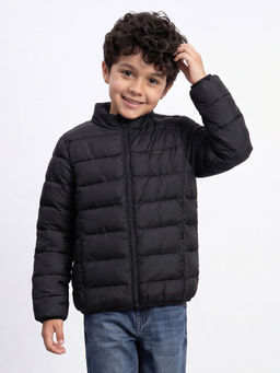 Allen Solly - Boys Black Solid Jacket