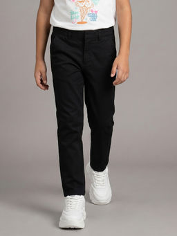 Allen Solly - Boys Black Textured Trousers