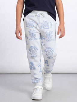 Allen Solly - Boys White Graphic Printed Joggers