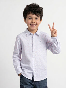 Allen Solly - Boys White Floral Casual Shirt