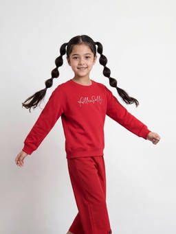 Allen Solly - Girls Beige Solid Sweatshirt