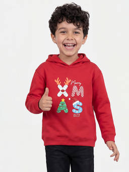 Allen Solly - Boys Red Graphic Sweatshirt