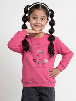 Allen Solly - Girls Pink Graphic Sweatshirt