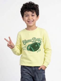 Allen Solly - Boys Yellow Graphic Sweatshirt