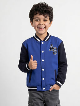 Allen Solly - Boys Blue Colorblock Cardigan