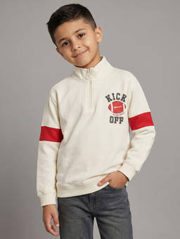 Allen Solly - Boys Beige Graphic Sweatshirt