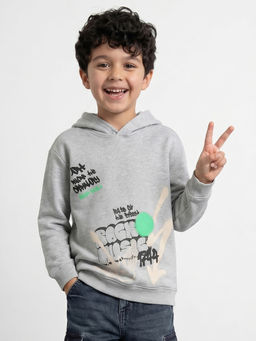 Allen Solly - Boys Grey Graphic Sweatshirt
