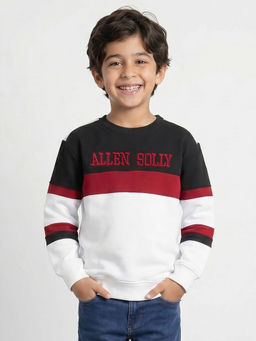 Allen Solly - Boys White Colorblock Sweatshirt