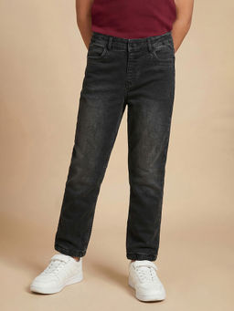 Allen Solly - Boys Black Solid Jeans
