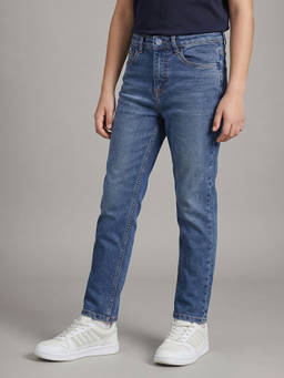 Allen Solly - Boys Blue Solid Jeans