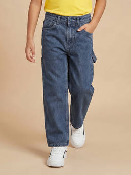 Allen Solly - Boys Blue Solid Jeans