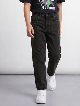 Allen Solly - Boys Black Solid Jeans