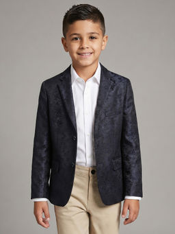 Allen Solly - Boys Black Textured Blazer