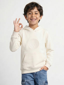 Allen Solly - Boys Beige Embroidered Sweatshirt