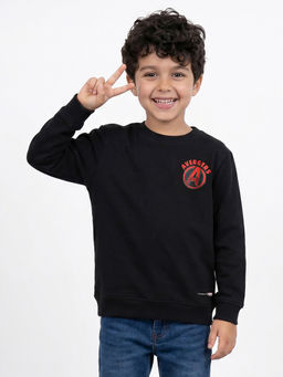 Allen Solly - Black Cotton Regular Sweatshirt
