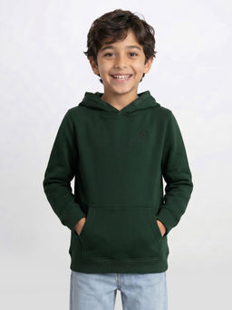 Allen Solly - Green Cotton Blend Regular Sweatshirt