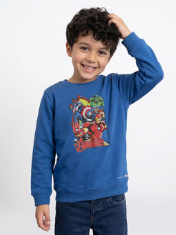 Allen Solly - Blue Cotton Regular Sweatshirt