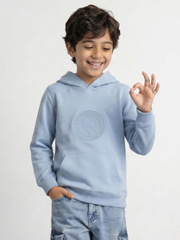 Allen Solly - Blue Cotton Blend Regular Sweatshirt