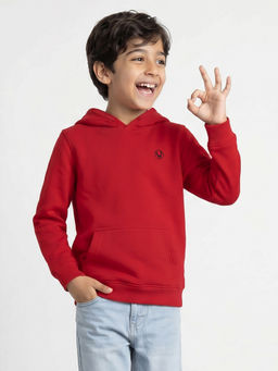 Allen Solly - Red Acrylic Regular Hoodie