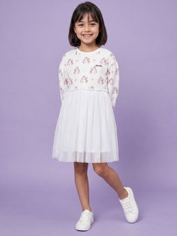 Allen Solly - White Cotton Regular Dress