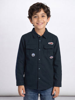 Allen Solly - Boys Navy Graphic Print Casual Shirt