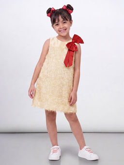 Allen Solly - Cream Polyester Sleeveless Dress