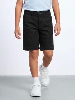 Allen Solly - Boys Black Solid Shorts