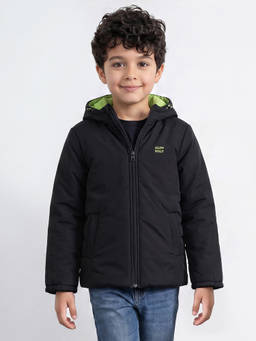 Allen Solly - Boys Black Solid Hoodie
