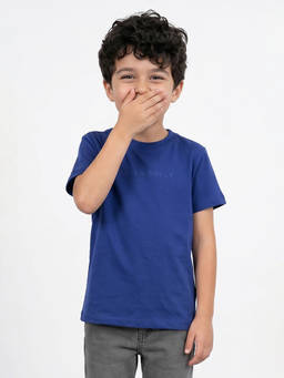 Allen Solly - Boys Blue Embroidered Crew Neck T-Shirt