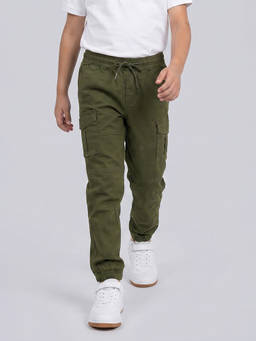 Allen Solly - Boys Olive Solid Joggers
