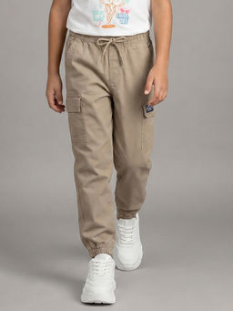 Allen Solly - Boys Beige Solid Joggers