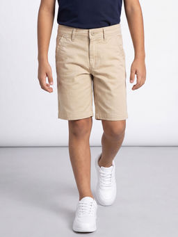 Allen Solly - Beige Regular Fit Solid Shorts