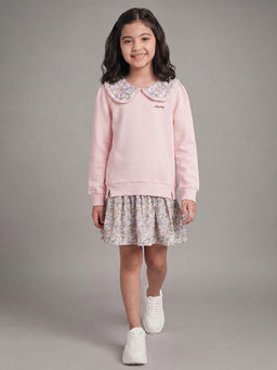 Allen Solly - Girls Pink Print Casual Top