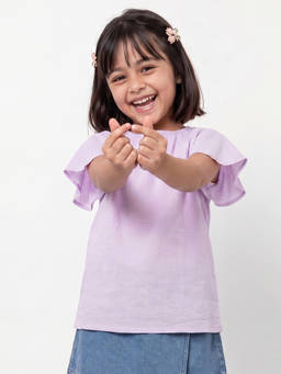 Allen Solly - Girls Lilac Solid Casual Top