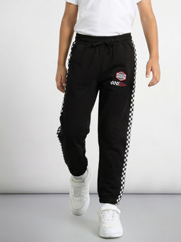 Allen Solly - Boys Black Printed Joggers