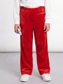 Allen Solly Junior - Girls Red Plain Leggings