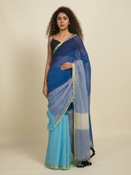 Suta - Multi-Color Plaid Mul Cotton Saree