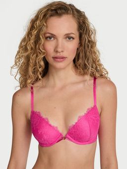 Victoria's Secret - Pink Very Sexy Rose Lace Lightly Lined Low-Cut Demi Bra