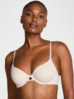 Victoria's Secret - Off White The T-Shirt Cotton Logo Hardware Lightly Lined Demi Bra