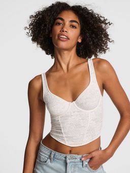 Victoria's Secret - White Wink Lace Corset Bralette