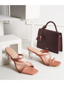 SCENTRA - Solid Peach Sandals Heels