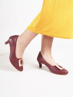 SCENTRA - Brown SPAIN Womens Solid Heels