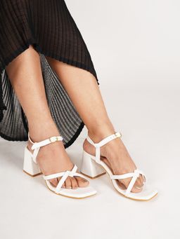 SCENTRA - Spain Womens Solid Heels-white